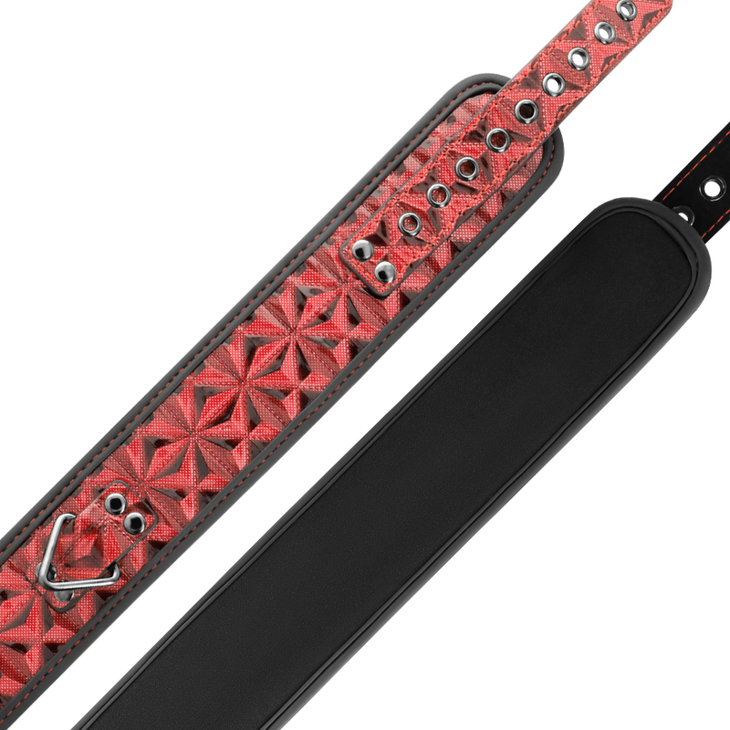 BEGME - GOLA DE COURO VEGANO PREMIUM RED EDITION COM FORRO DE NEOPRENE