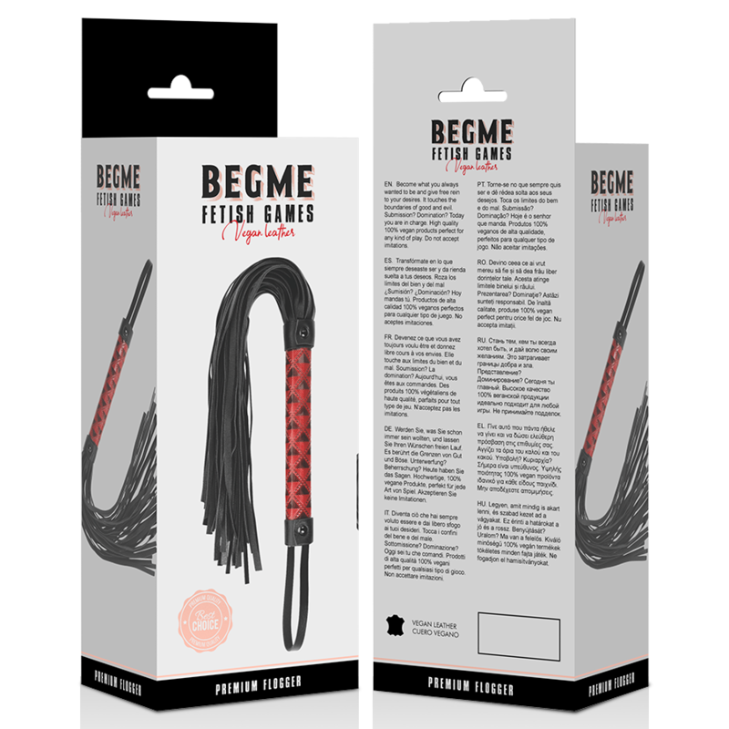 BEGME - EDIÇÃO VERMELHA FLOGGER DE COURO VEGANO