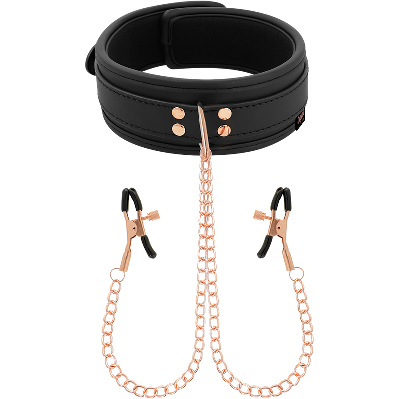 COQUETTE CHIC DESIRE - COLAR DE PINÇA DE MAMILO FANTASIA COM FORRO DE NEOPRENE