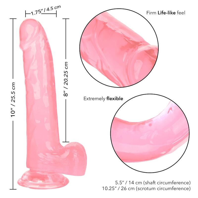 CALEXOTICS - DILDO TAMAÑO QUEEN ROSA 20.3 CM