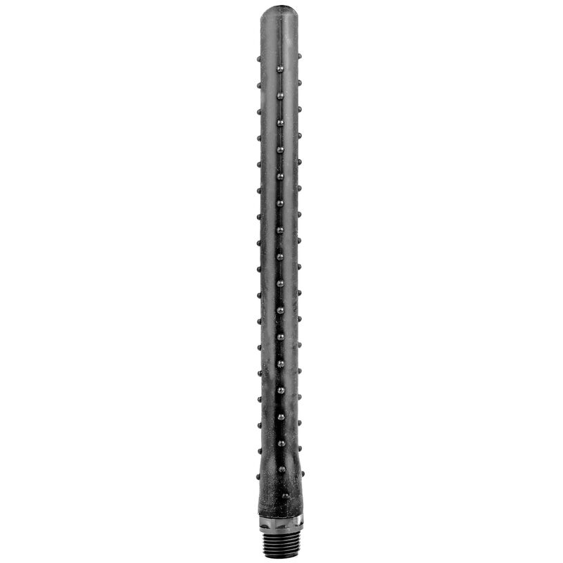 TODO PRETO - CHUVEIRO ANAL DE SILICONE COM ESTRIAS 27 CM