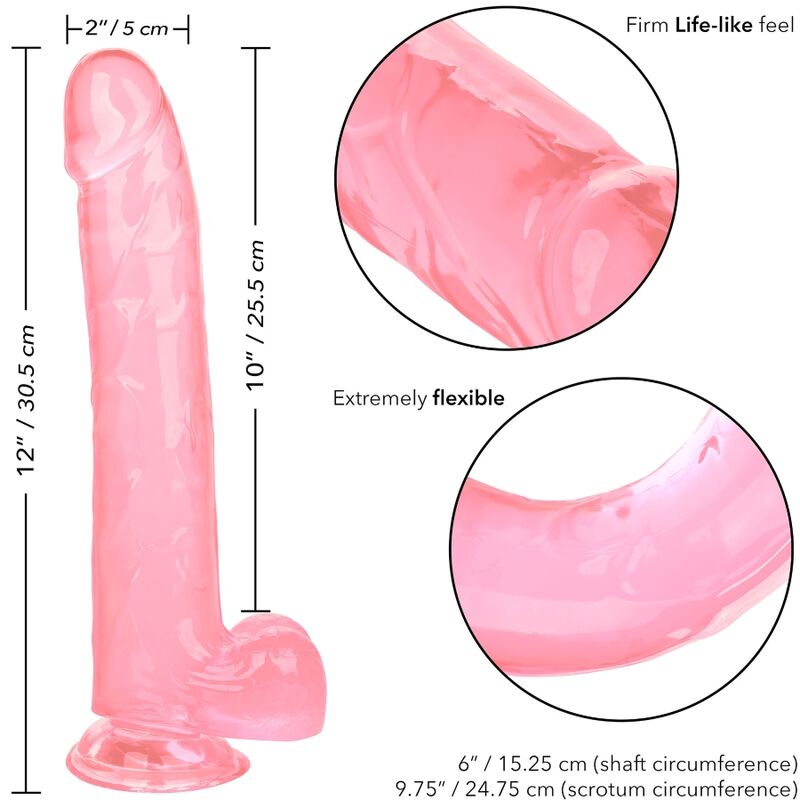CALEXOTICS - DILDO TAMAÑO QUEEN ROSA 25,5 CM
