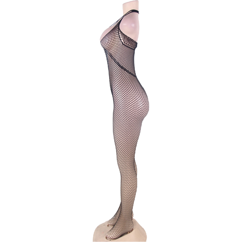 QUEEN LINGERIE - DECOTE HALTER E COSTAS ABERTAS BODYSTOCKING P/G