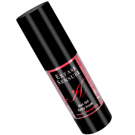 EXTASE SENSUAL - ÓLEO ESTIMULANTE DE MORANGO - VIAGEM TÉRMICA 35 ML