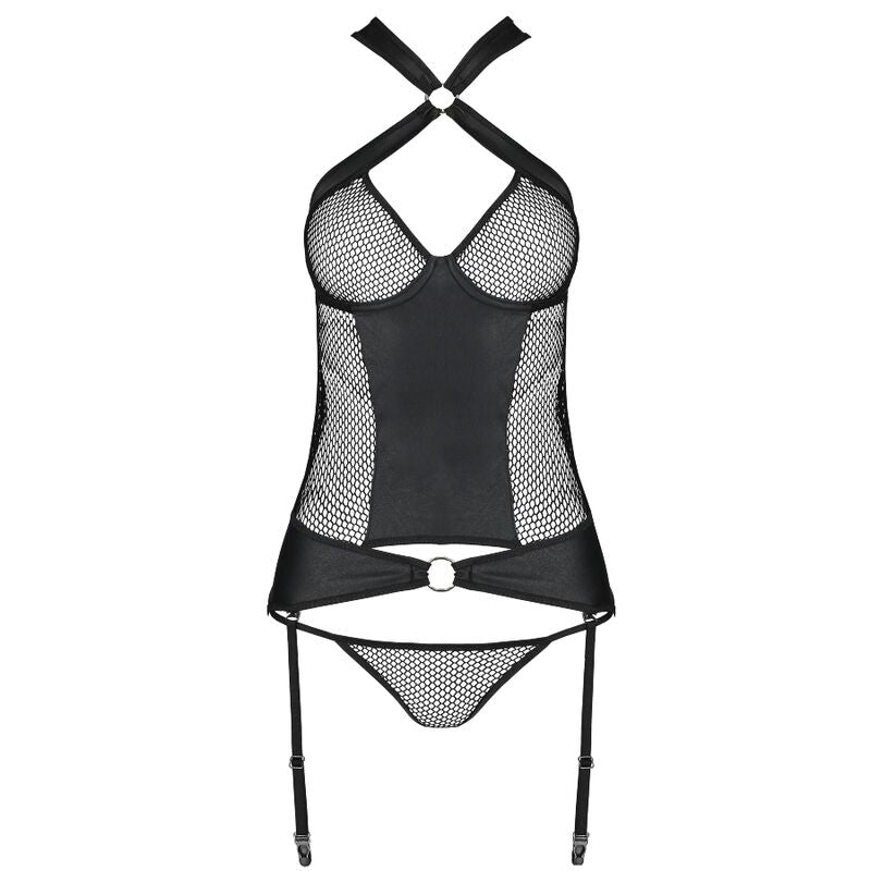 PASSION - CORSET AMANDA COURO ECOLÓGICO L/XL