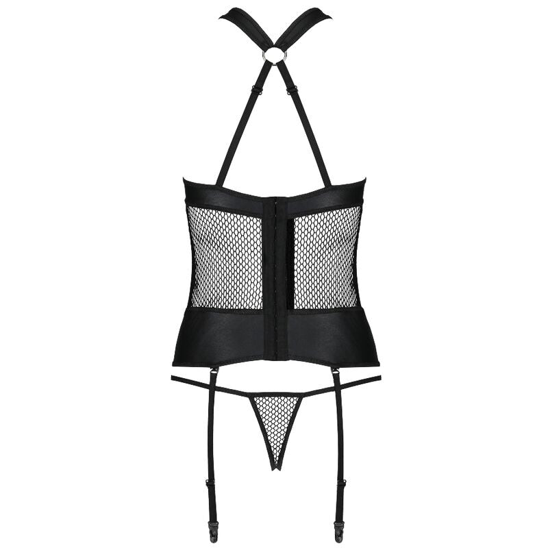 PASSION - CORSET AMANDA COURO ECOLÓGICO L/XL