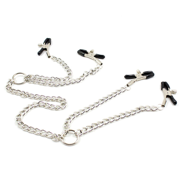 OHMAMA FETISH - 4 Grampos de mamilo com correntes