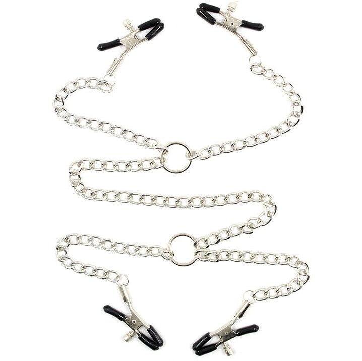 OHMAMA FETISH - 4 Grampos de mamilo com correntes