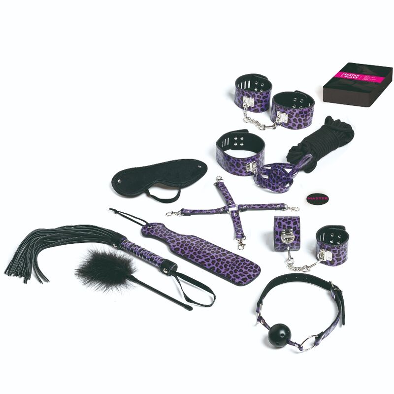 TEASE & PLEASE - CONJUNTO DE 13 ACESSÓRIOS DE BONDAGE LILÁS