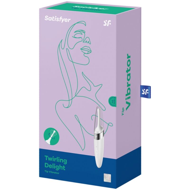 SATISFYER - VIBRADOR DE PUNTA DE CLÍTORIS TWIRLING DELIGHT BLANCO