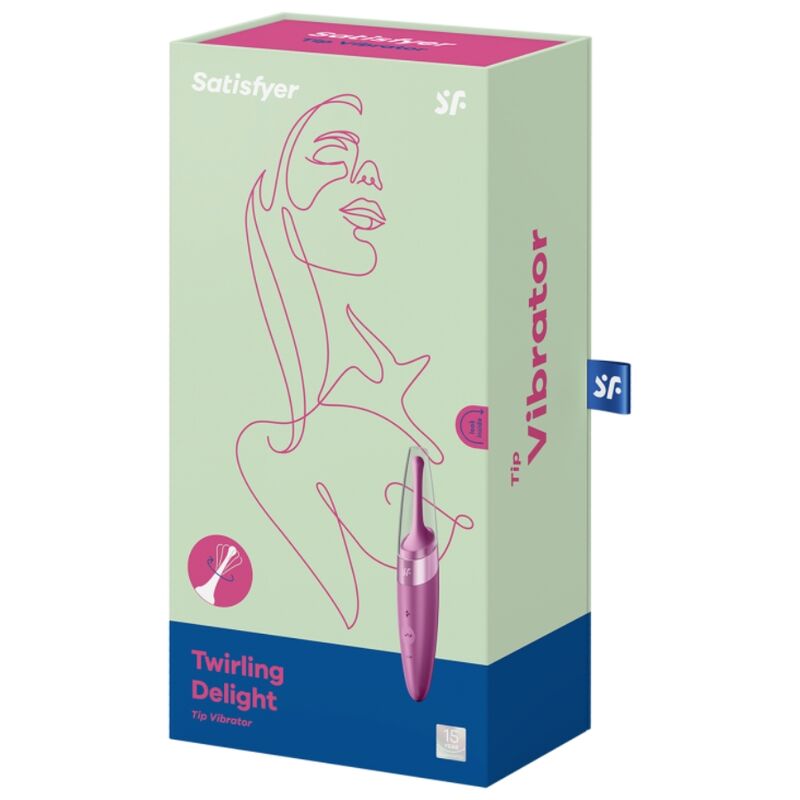 SATISFYER - VIBRADOR DE PONTA CLITÓRICA ROXO TWIRLING DELIGHT