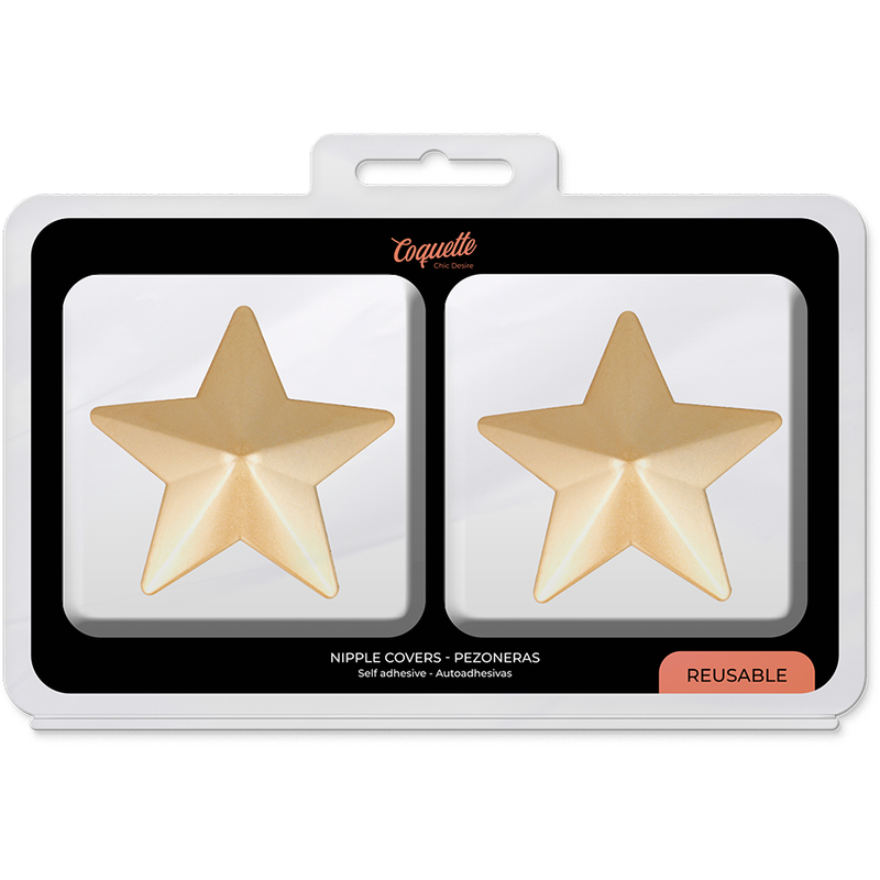 COQUETTE CHIC DESIRE - COBERTORES DE MAMILOS ESTRELAS DOURADAS