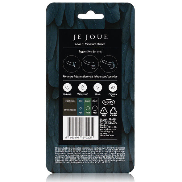 JE JOUE - ANEL DE SILICONE AZUL - ESTRANGULAMENTO MÍNIMO