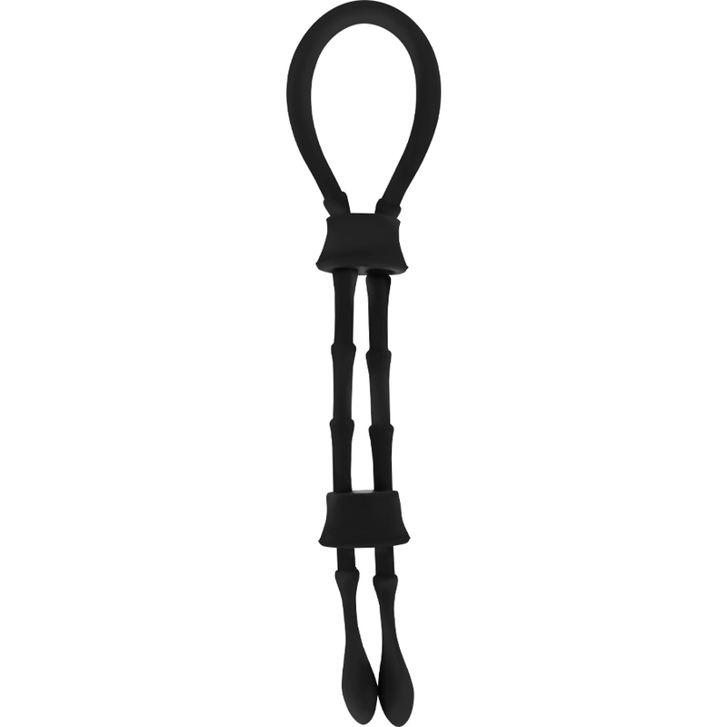 OHMAMA FETISH - ANEL DE SILICONE COM CORDÃO PARA PÊNIS E TESTÍCULOS