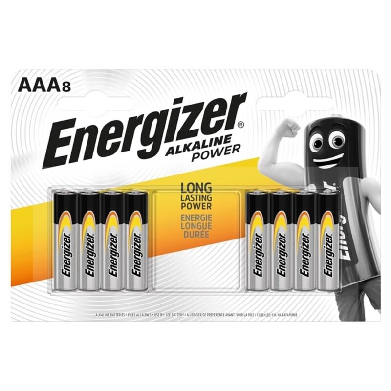 ENERGIZER - PILAS ALCALINAS POWER AAA LR03 8 UNIDADES
