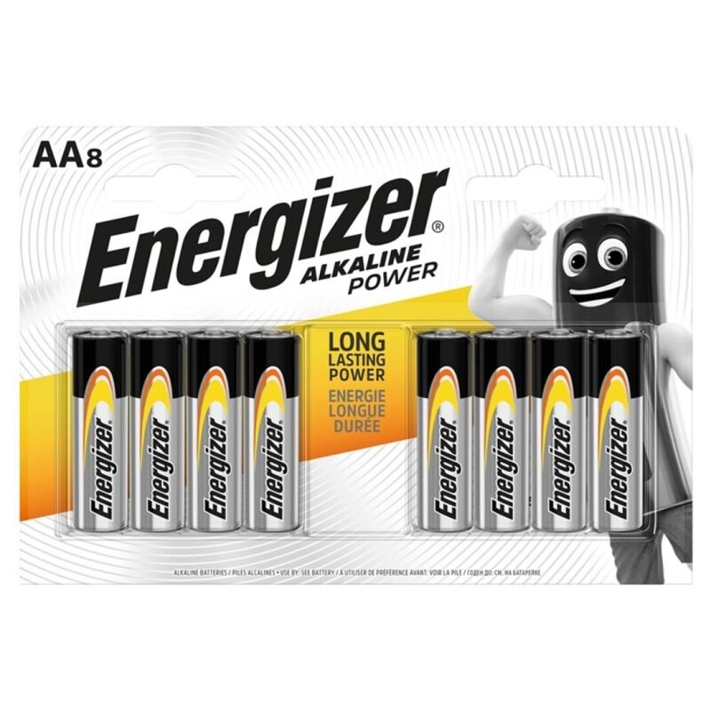 ENERGIZER - PILHAS ALCALINAS AA LR6 8 UNIDADES