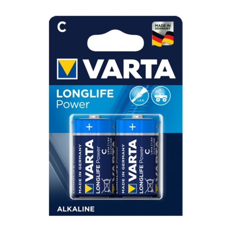 VARTA - PILA ALCALINA DE LARGA DURACIÓN C LR14 2 UNIDADES
