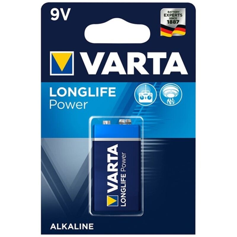 VARTA - PILA ALCALINA LONGLIFE POWER 9V LR61 1 UNIDAD