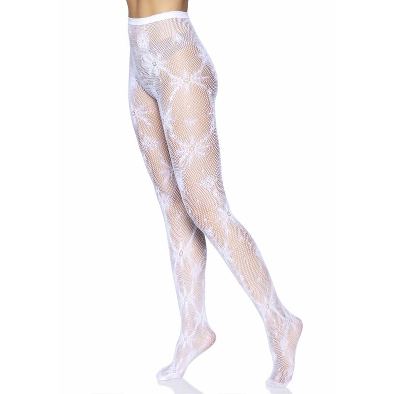 LEG AVENUE - MEIA-CALÇA FLOCO DE NEVE EM REDE TAMANHO ÚNICO