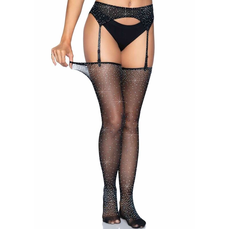 LEG AVENUE - CONJUNTO DE MEIAS E LIGAS TAMANHO ÚNICO