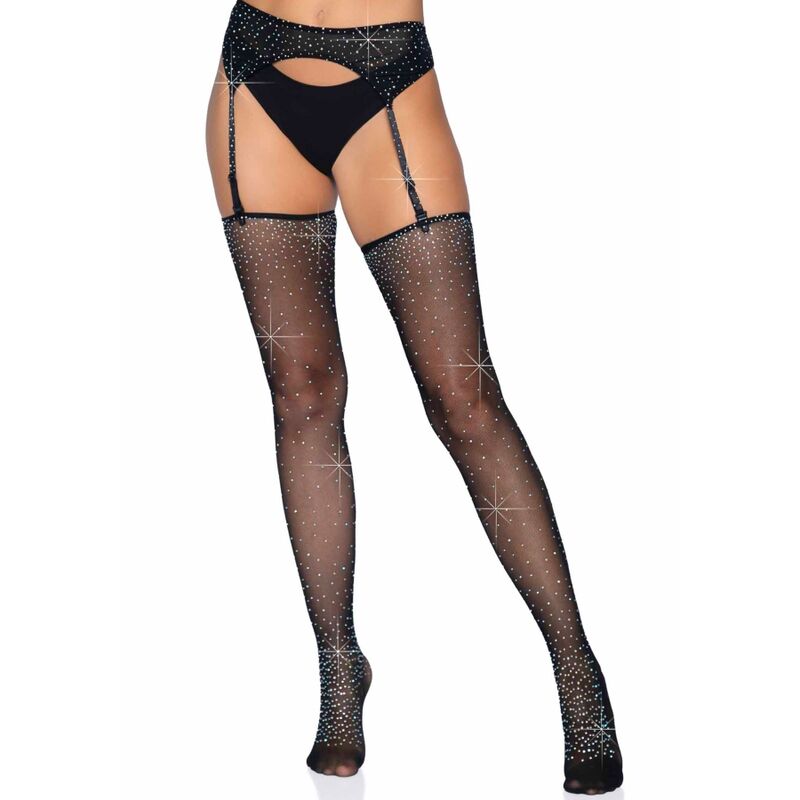LEG AVENUE - CONJUNTO DE MEIAS E LIGAS TAMANHO ÚNICO