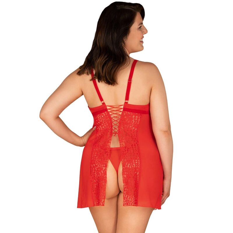 OBSESSIVE - CHEMISE Y TANGA BLOSSMINA 6XL/7XL