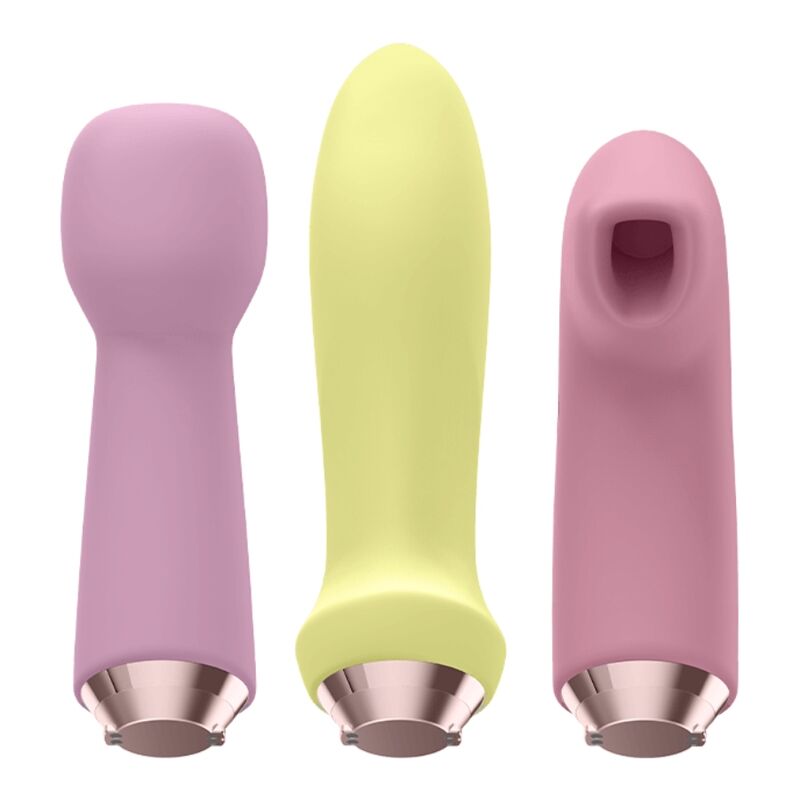 SATISFYER - MARAVILLOSO SET DE CUATRO VIBRADORES Y PULSO DE AIRE