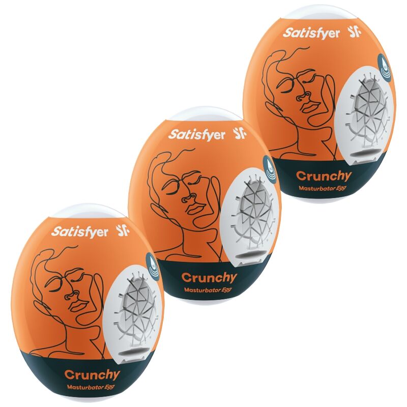 SATISFYER - 3 OVOS MASTURBADORES CROCANTES