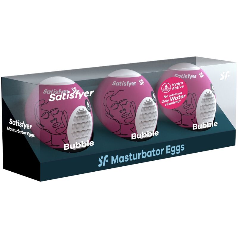 SATISFYER - 3 OVOS MASTURBADORES BOLHA