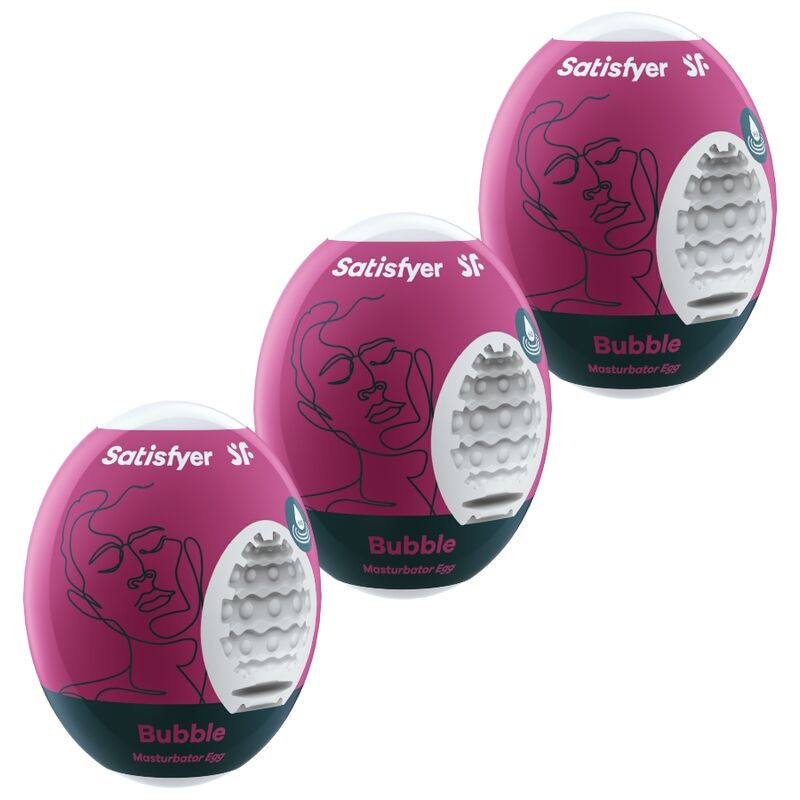 SATISFYER - 3 OVOS MASTURBADORES BOLHA