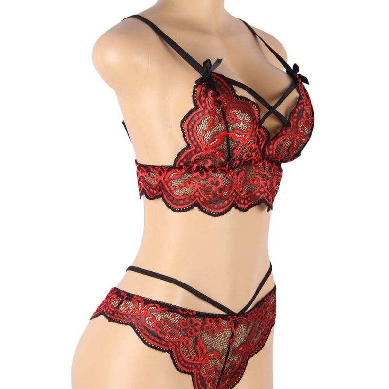 SUBBLIME - CONJUNTO DE DUAS PEÇAS TOP DE RENDA E CALCINHA G/GG