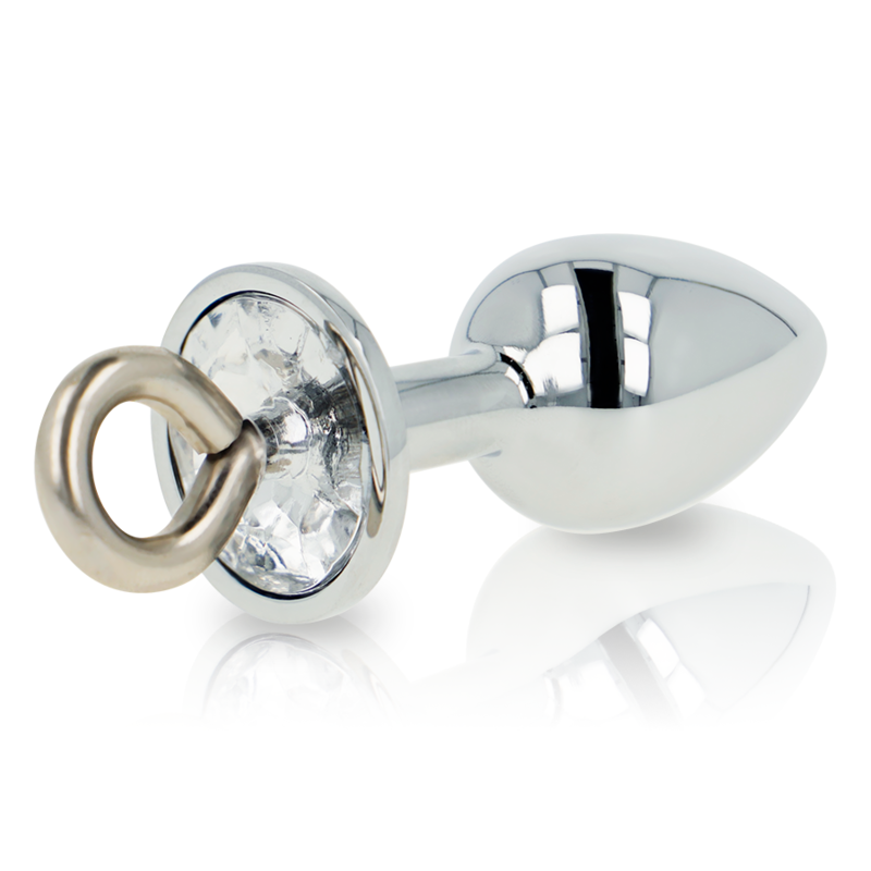 Plug anal de metal OHMAMA FETISH com anel