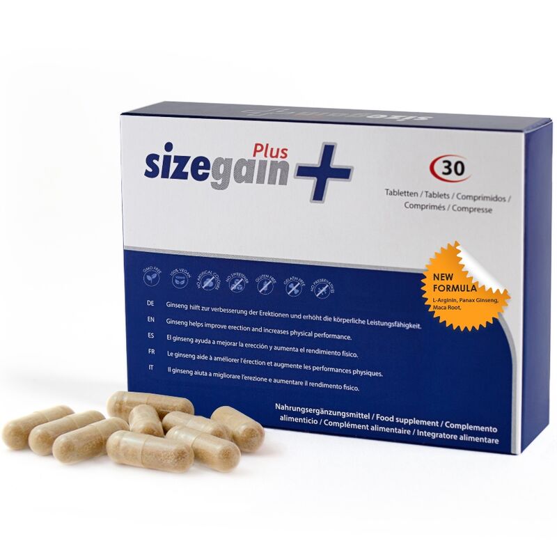 500 COSMÉTICOS - SIZEGAIN PLUS PASTILLAS PARA AGRANDAR EL PENE