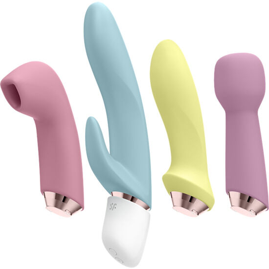 SATISFYER - MARAVILLOSO SET DE CUATRO VIBRADORES Y PULSO DE AIRE