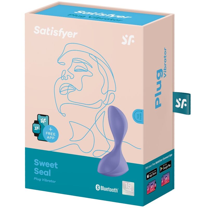 SATISFYER - APP DE PLUG VIBRANTE SWEET SEAL VIOLET