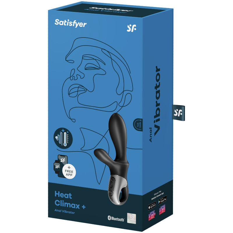 SATISFYER - HEAT CLIMAX+ APLICATIVO VIBRADOR ANAL PRETO