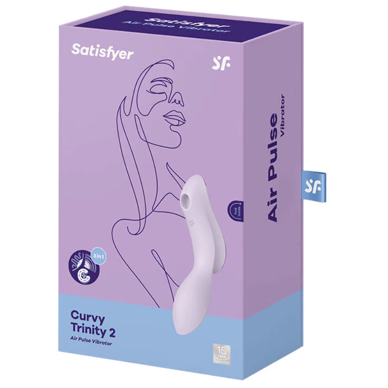 SATISFYER - VIBRADOR CURVY TRINITY 2 AIR PULSE MORADO