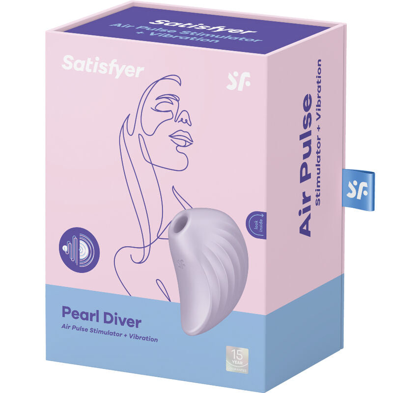 SATISFYER - PEARL DIVER ESTIMULADOR Y VIBRADOR DE PULSOS DE AIRE VIOLETA