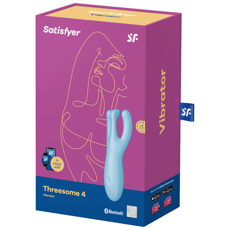 SATISFYER - APLICACIÓN DE VIBRADOR TRIO 4 AZUL