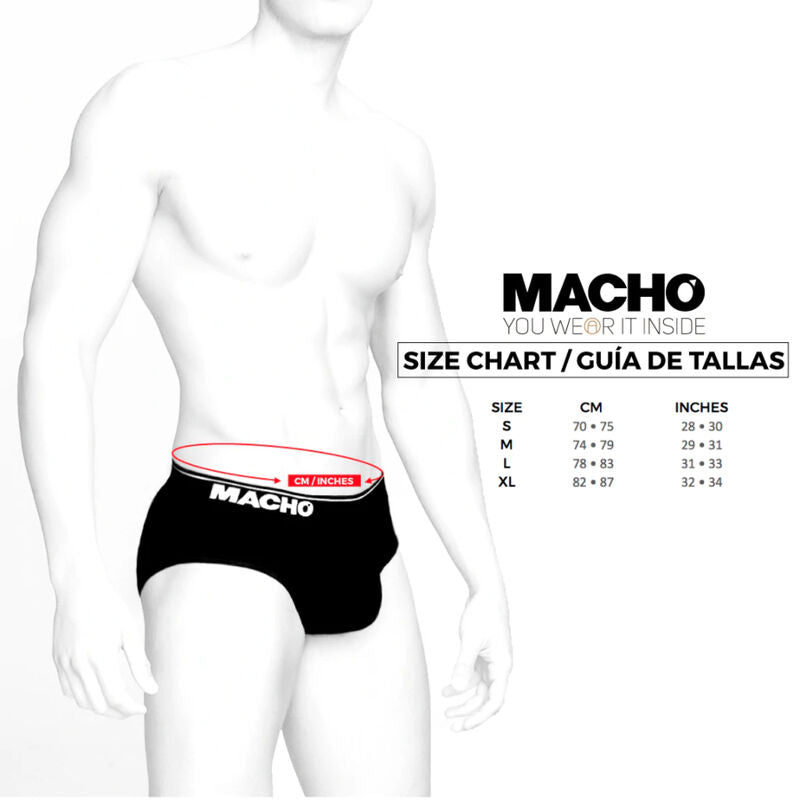 MACHO - MS24R CALZONCILLOS ROJO OSCURO XL