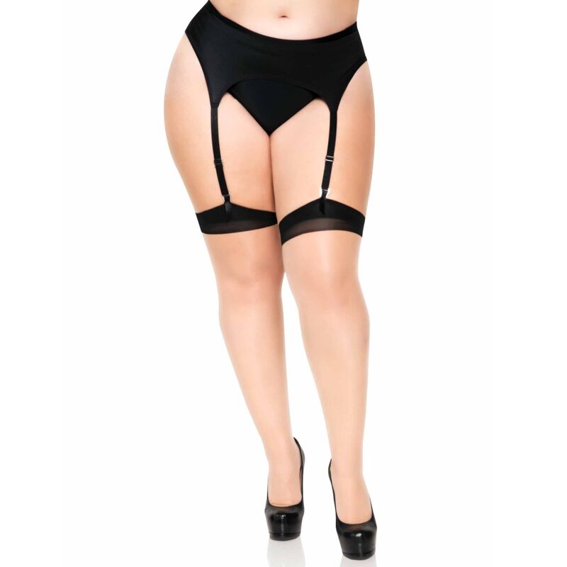 LEG AVENUE - PLUS LYCRA SHEER 2 TONS DE MEIA-CALÇA COM COSTURA TRASEIRA E SALTO CUBANO