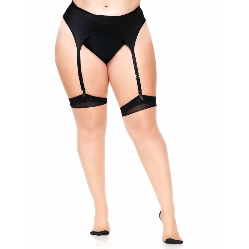LEG AVENUE - PLUS LYCRA SHEER 2 TONS DE MEIA-CALÇA COM COSTURA TRASEIRA E SALTO CUBANO