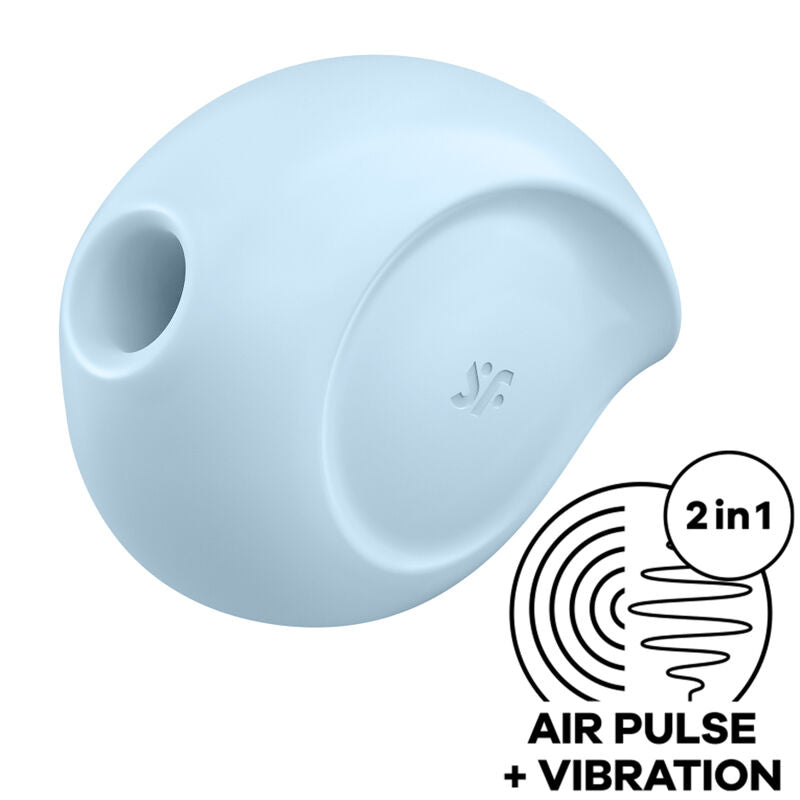 SATISFYER - ESTIMULADOR Y VIBRADOR DE PULSOS DE AIRE SUGAR RUSH AZUL