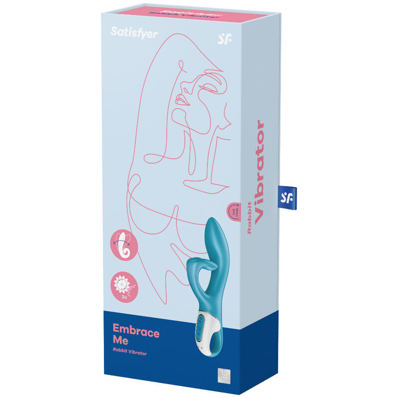 SATISFYER - VIBRADOR EMBRACE ME PUNTO G TURQUESA