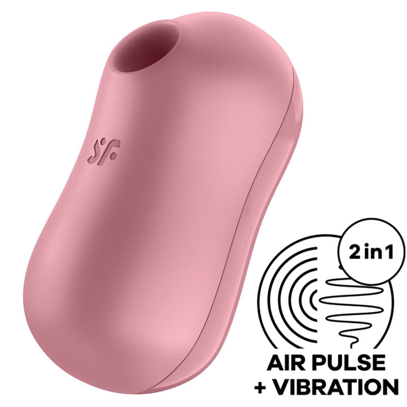 SATISFYER - ESTIMULADOR Y VIBRADOR DE AIRE CON PULSACIONES DE ALGODÓN DE AZÚCAR ROSA
