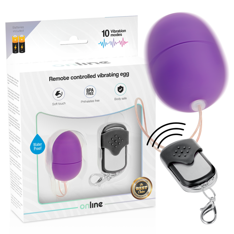 ONLINE - OVO VIBRANTE COM CONTROLE REMOTO ROXO