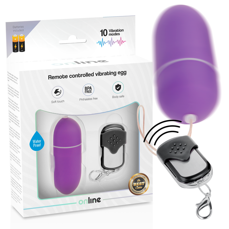 EN LÍNEA - HUEVO VIBRADOR CON CONTROL REMOTO L MORADO