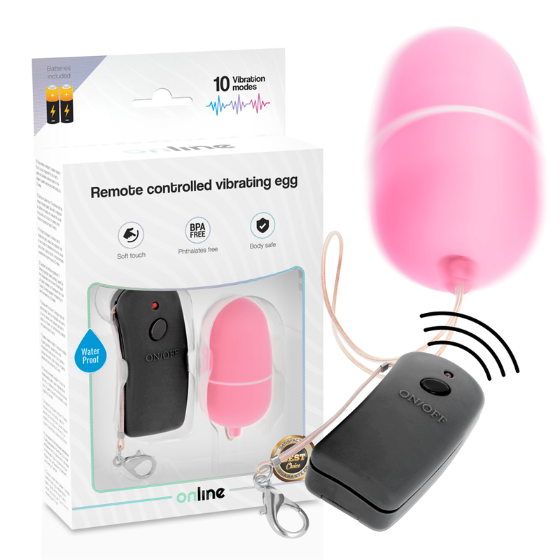 ONLINE - OVO VIBRATÓRIO ROSA COM CONTROLE REMOTO