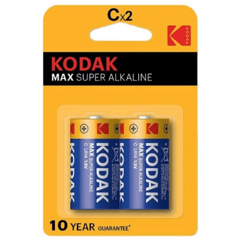 KODAK - PILA ALCALINA MAX C LR14 2 UNIDADES