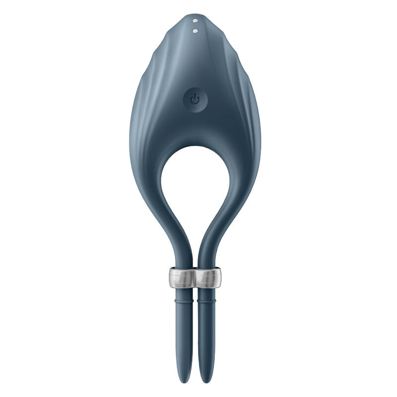 SATISFYER - ANEL VIBRADOR DUELISTE CINZA